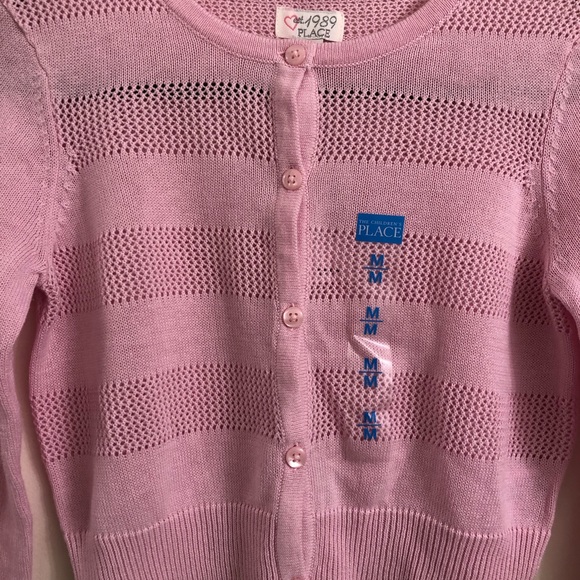 BNWT ChildrensPlace Pink Button Up Medium Cardigan - Picture 5 of 7